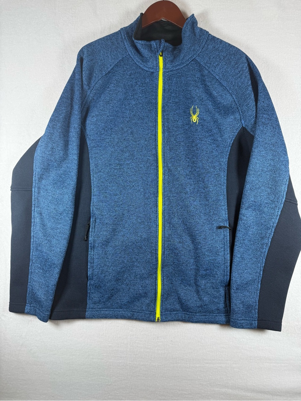 Spyder Men's Zip-up Sweater with Fleece Lining Blue Size XXL